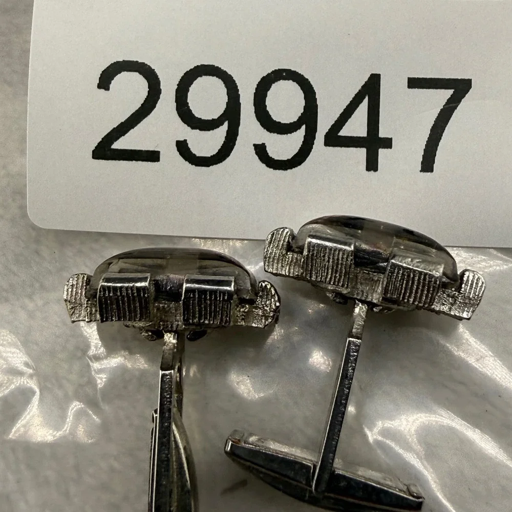 Vintage Cufflinks Confetti Lucite